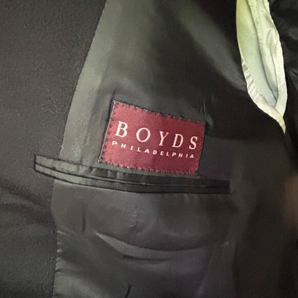 Trussini Blazer Jacket Boyd's Mens Italy 56L US 46L Black Cashmere Made In Italy - Picture 3 of 13